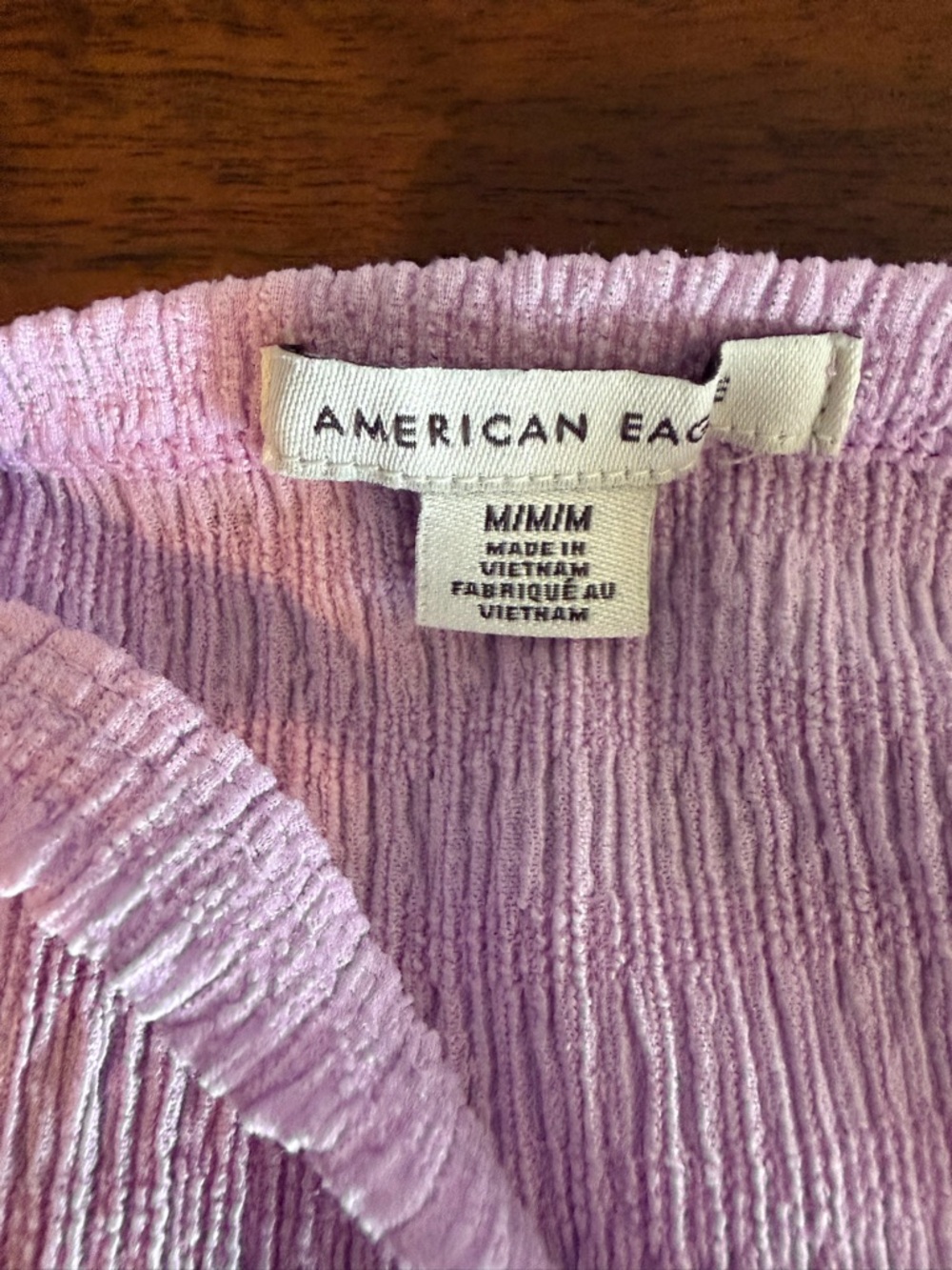 One-Shoulder lavender Ribbed Tank Top - Picture 3 of 4